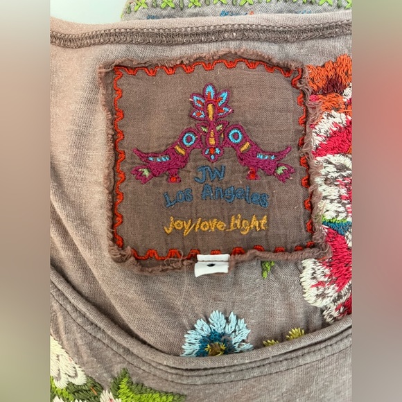 Johnny Was top JW Los Angeles joy/love/light - Picture 3 of 5